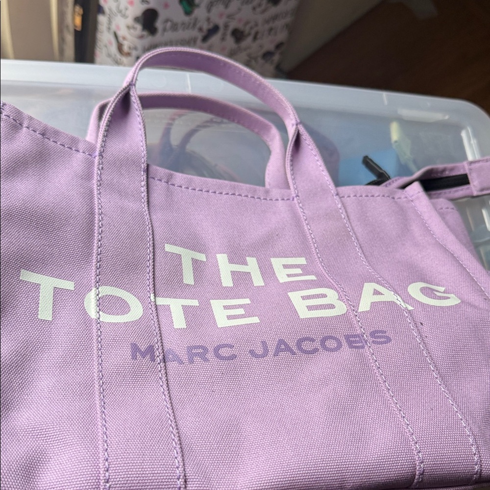 Marc Jacobs Lavender Tote Bag Medium Canvas